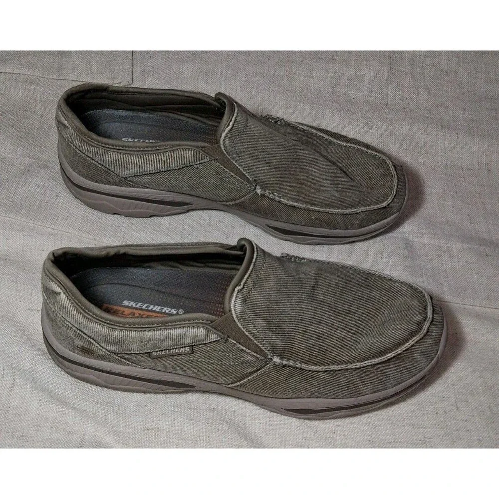 Skechers Relaxed Fit Creston Moseco Slip-On Shoes Men 12 M 65355 Denim Grey